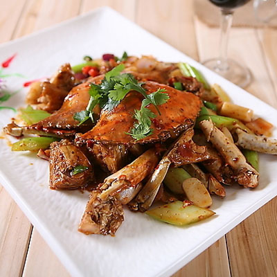 大口妹肉蟹煲