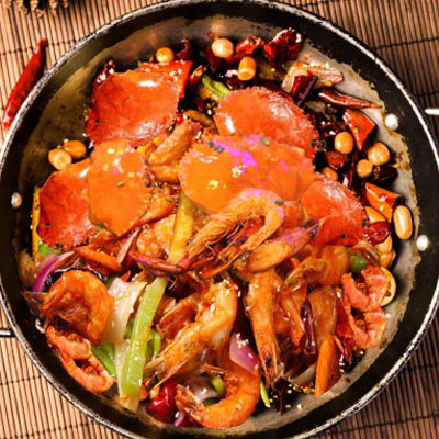 大口妹肉蟹煲