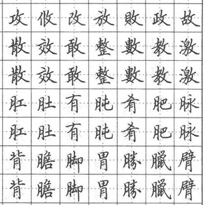 华栋练字